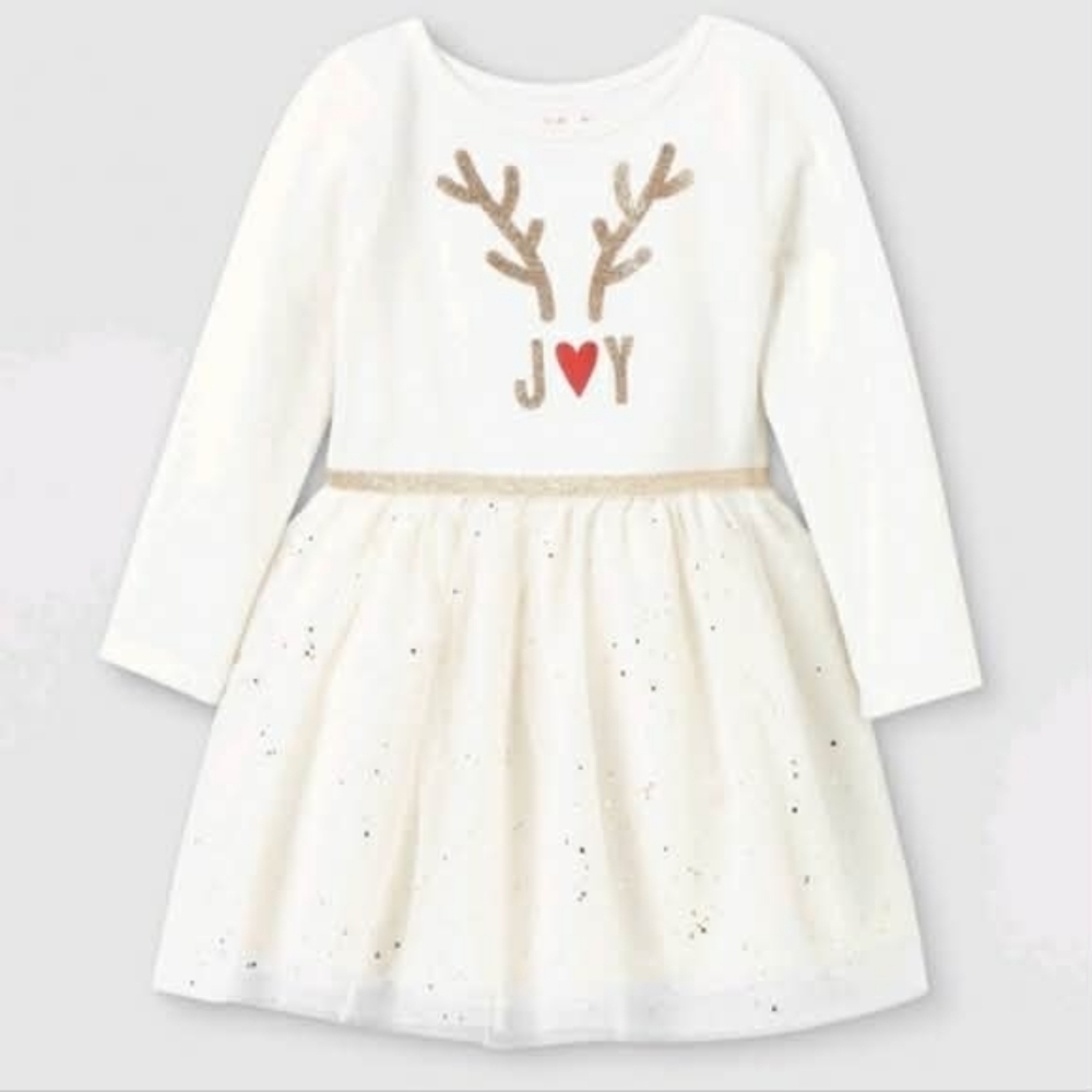 White and Gold Joy Dress